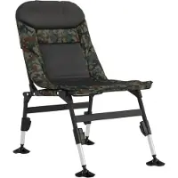 vidaXL Visstoel met verstelbare modderpoten inklapbaar camouflage