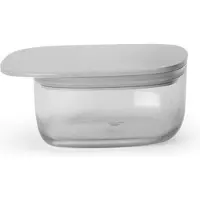 Qualy - Voorraadpot Voedselcontainer 0.3L “FLAT TOP Storage Jar” W105 x L107 x H105mm Transparant
