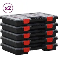 vidaXL Assortimentsbakken, 10 stuks, 34,5x25x5 cm, polypropyleen