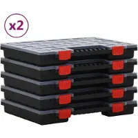 vidaXL Assortimentsdozen 10 st 40x30x5 cm polypropeen