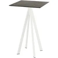 Essentials Infinity Statafel wit frame + Midnight Marble HPL 70x70 cm