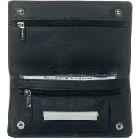 LeonDesign Shag etui - Leer - Donkerblauw