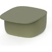 Qualy - Voorraadpot Voedselcontainer 0.3L “FLAT TOP Storage Jar” W105 x L107 x H105mm Groen