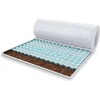 FDM MALTA MET KOKOS Topmatras 100x200 cm - Hoogte 5 cm H4 - Koudschuim Topmatrassen Topper Topdekmatras - RavineBlue en Kokos - - Antiallergisch