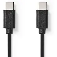 Nedis USB 2.0-Kabel Type-C M -Type-C M 1.0m BK