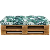 vidaXL Palletkussen 120x80x12 cm stof groen