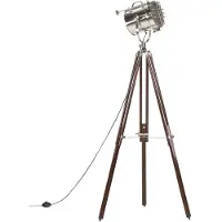 vidaXL Vloerlamp driepoot 180 cm massief mangohout