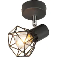 QAZQA Smart spot zwart draai- en kantelbaar incl. Wifi P45 - Mosh