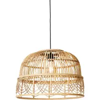 QAZQA Smart hanglamp rotan 49 cm incl. Wifi G95 - Michelle