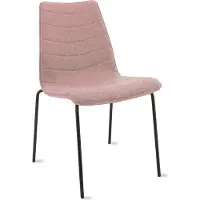 Workliving Verona Eetkamerstoel / Vergaderstoel - Wolvilt Fenice 152 zachtroze - frame zwart