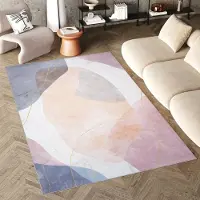 Tapiso Flannel Printed Vloerkleed Modern Art Antislip Wasbaar Tapijt Maat- 160x230