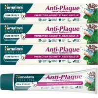 Himalaya herbals Himalaya Anti Plaque Tandpasta - 3 x 75 ml - Tandpasta Zonder Fluoride - Plant Enzyme Technology - Bestrijdt Vorming Tandplak - Vegan - Tandpasta Voordeelverpakking - Toothpaste