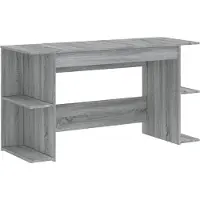vidaXL Bureau 140x50x75 cm bewerkt hout grijs sonoma eikenkleurig
