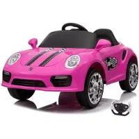 Vrooomy Elektrische Kinderauto Porsche-style Roze 12V