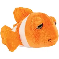 Suki Gifts pluche clownvis knuffeldier - cute eyes - oranje - 15 cm - Knuffel zeedieren