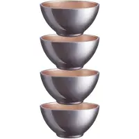 Luminarc Kommetjes/schaaltjes voor dessert/ontbijt - 4x - Glas - D13 x 6 cm - lila paars - Kommetjes