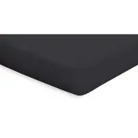 Eleganzzz Topper Hoeslaken Katoen Perkal - antraciet 90x210/220cm