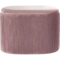 Beliani RICHLAND - Poef-Roze-Fluweel