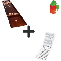 Longfield Games Longfield sjoelbak wedstrijd luxe 200x41 cm incl. stenen homas alternatief