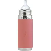 Pura Thermos Speenfles 260 ml - Thermoskan - Thermosfles - Plasticvrij - Met Isolatiewand - Voorkomt Maagkrampen - Inclusief Siliconen Speen, Reisdop en Sleeve - Aqua