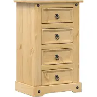 vidaXL Nachtkastje Corona 53x39x84 cm massief grenenhout