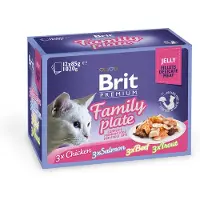 Brit Kattenvoer Brit Premium Kip Zalm Kalfsvlees 12 x 85 g