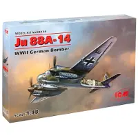 ICM Modelbouwpakket Militaire voertuigen - 48234 Ju 88A-14, WWII German Bomber Plastic - 1:48 - Modelbouw