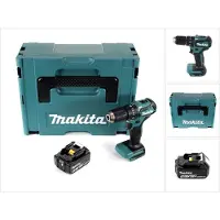 Makita Boormachine + slagboor, DHP 483 T1J Accu klopboormachine 18 V 40 Nm + 1x accu 5,0 Ah + Makpac - zonder lader (Oplaadbare batterij)