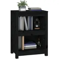 vidaXL Boekenkast 50x35x68 cm massief grenenhout zwart