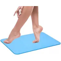 Springos Badmat - Douchemat - Diatomiet - 60 x 40 x 0,9 cm - Blauw