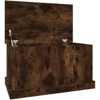 vidaXL Opbergbox 70x40x38 cm bewerkt hout gerookt eikenkleurig