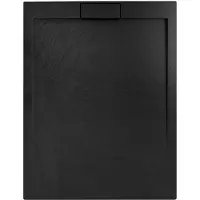 REA Grand Douchebak Zwart 100x80cm