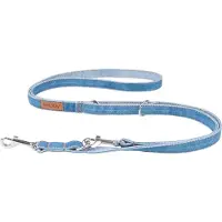 Amiplay Prestige Verstelbare Hondenlijn - Denim - Blauw - XL - Breedte: 2,5 cm - Lengte: 100 - 200 cm