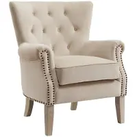 Dorel Home Dorel-Gestoffeerde loungestoel in stof beige