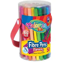 COLORINO Kids Flamaster Set - 50 stuks in tuba, 25 kleuren
