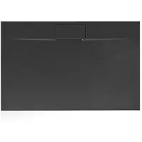 REA Bazalt Long 90X120 Smc-Composiet Rechthoek - Douchebak - Zwart - 90 X 120 X 2,5 Cm