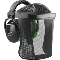 Hellberg Safety Bosbouwset - Gehoor/gelaatbescherming - Oorkappen + Vizier - 24dB