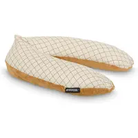 Snoozzz Zwangerschapskussen Zijslaapkussen Lichaamskussen - 185 cm - microparel vulling - luxe draagtas - wasbare hoes - Teddy Camel Ruit
