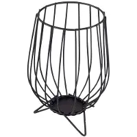 Altomdesign Altom Design Zwarte Metalen Lantaarn Kaarsenhouder 16cm