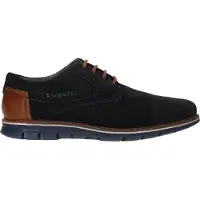 Bugatti Veterschoen nachtblauw / cognac