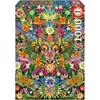 Educa puzzel 1000 stukjes toekan kleurrijk karton.