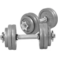 Gorilla Sports Dumbellset 30 kg Gietijzer - Schroefsluiting