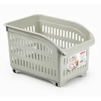 Forte Plastics Plasticforte opberg Trolley Container - beige - op wieltjes - L30 x B18 x H19 cm - kunststof - Opberg trolley