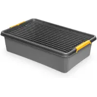 Merkloos Opbergbox Heavy Duty Orplast - SolidStore - 29 liter - rolbaar (onder-bed-opslag)