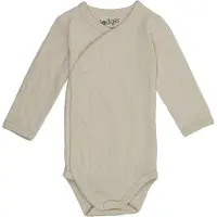 Lodger romper beige Jongens/Meisjes Katoen V-hals Effen - maat 56