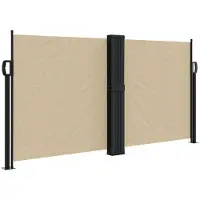 vidaXL Windscherm uittrekbaar 120x600 cm beige