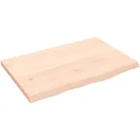 vidaXL Wandschap 60x40x2 cm onbehandeld massief eikenhout