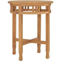 vidaXL Bistrotafel inklapbaar Ø60x75,5 cm massief teakhout