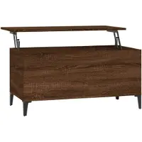 vidaXL Salontafel 90x44,5x45 cm bewerkt hout bruin eikenkleur