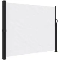vidaXL Windscherm intrekbaar 170x300 cm wit